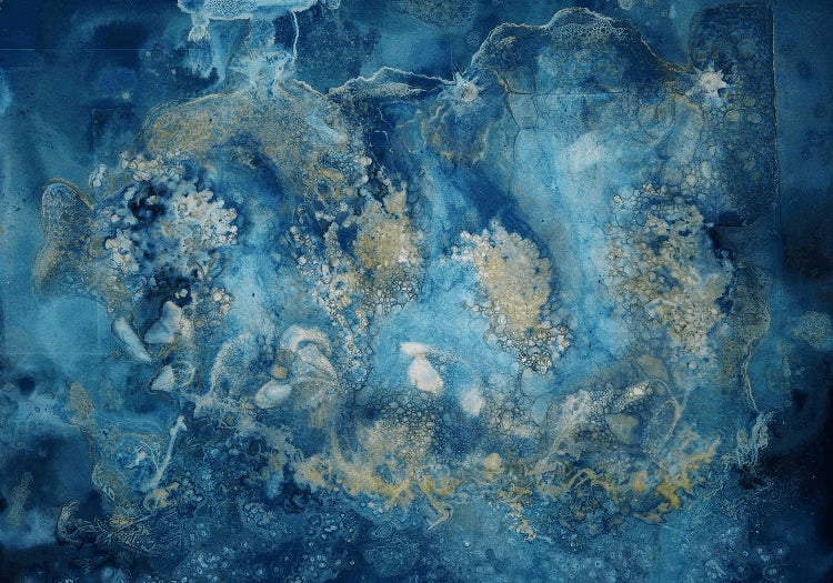 Nebula - handmade wet cyanotype